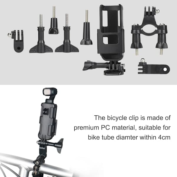 1/4 Screw Protective Shell Frame Bicycle Clamp Kit for DJI OSMO Pocket Camera