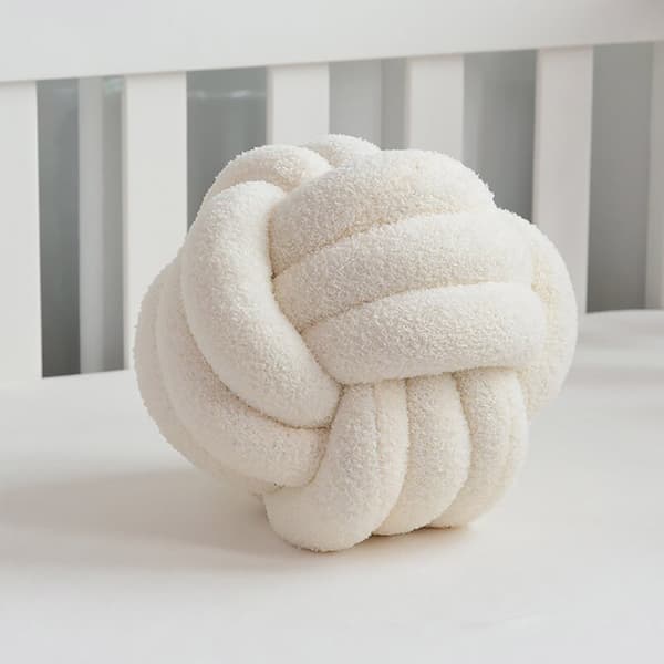 Knuten kudde 30 × 30 cm - Vit{bt}