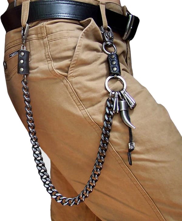 Avaimenperä Punk Hip Hop -housuille sarviketjulla horn chain