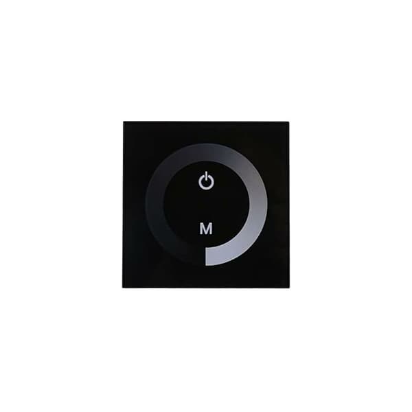 DC 12-24V LED Touch Vægkontrolpanel med lysstyrkeændrende lysdæmperkontakt til justering af lamper (Farve: Sort)