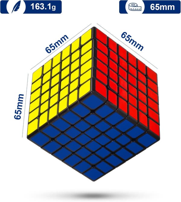 6x6 Speed Cube, Profesjonell 6x6x6 Magic Cube Svart, 6x6 Speed Cube Sett Gaver til Gutter og Menn