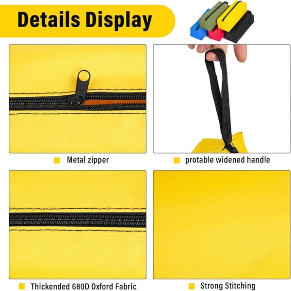 5-pack: Small Tool Storage Bag - Canvas Zipper Pouch for Screwdrivers, Pens, and Small Items