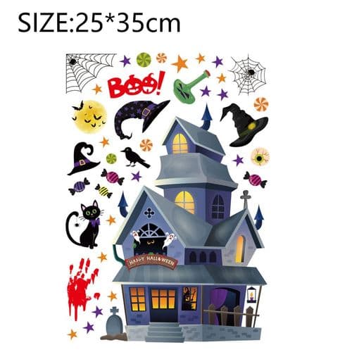 101 Pieces Halloween Window Stickers, Double-Sided Removable Halloween Window Clings