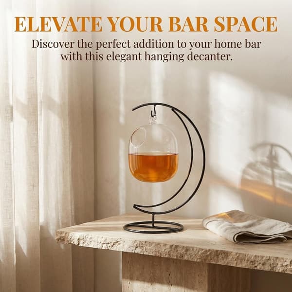 Hanging Wine Glass, Thick Iron, Black Table Decoration for Parties