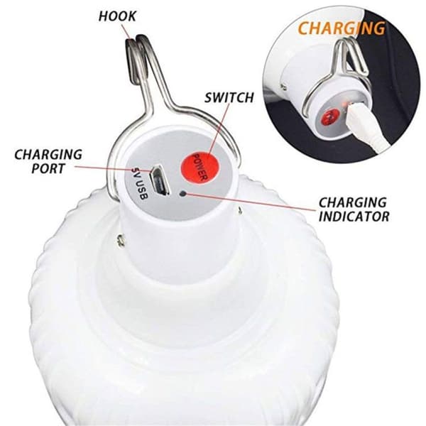 USB Dimmable Portable Outdoor Camping Emergency Lamp BBQ Hanging Night Light 50W