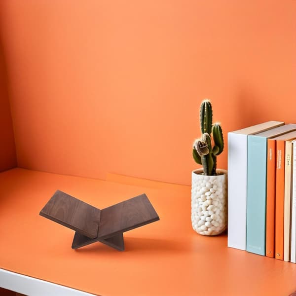 Solid Wood Bookshelf for Desk Display Cookbook Stand Reading Holder Magazine Rack Open Shelf