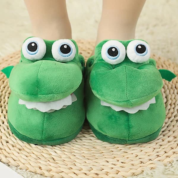 Animated Crocodile Cotton Slippers Moving Funny Walking Open Toe
