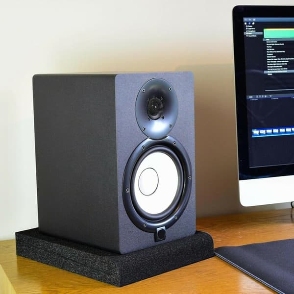 2pcs Speaker Isolation Pad Sound Frame Foam Pad Stable Vibration Absorption Black Foam Small Speaker Accessories