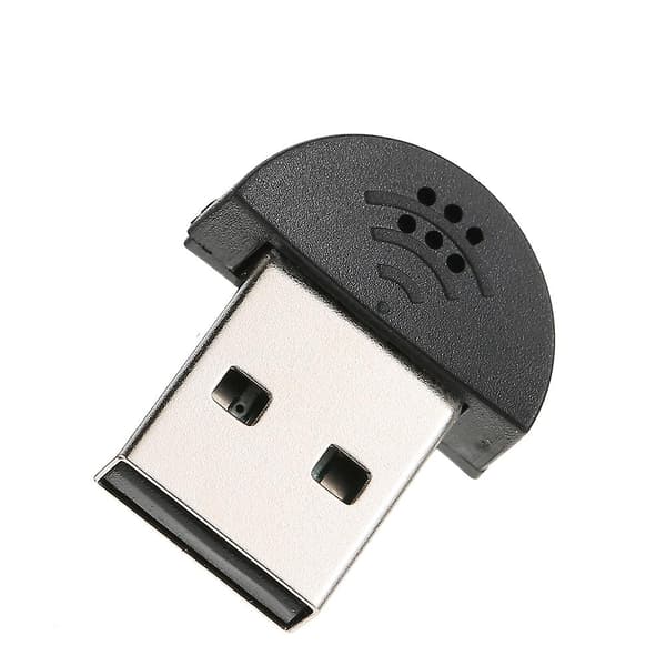 USB 2.0 Mini Mikrofon Mic Lydadapter Driverfri for Bærbar PC Stasjonær PC - Skype / MSN / VOIP / V [DB]