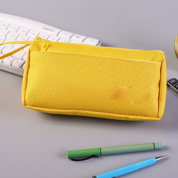 Large Capacity Pencil Case, Pencil Pouch, Makeup Bag, School, Yellow