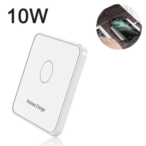 Mobiltelefon induktiv ladestasjon trådløs ladestasjon for iPhone hvit