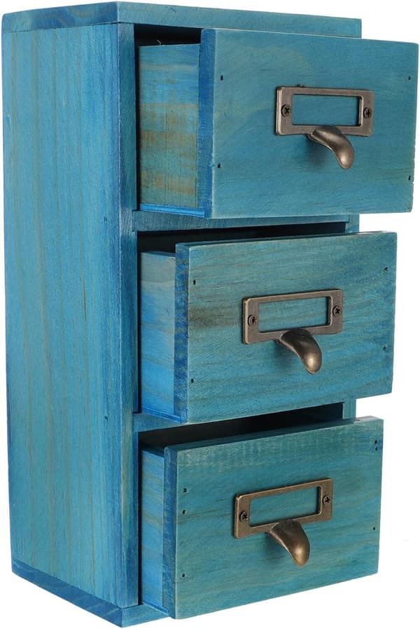 Multifunctional Wooden Storage Box for Desk Organization with Compartments