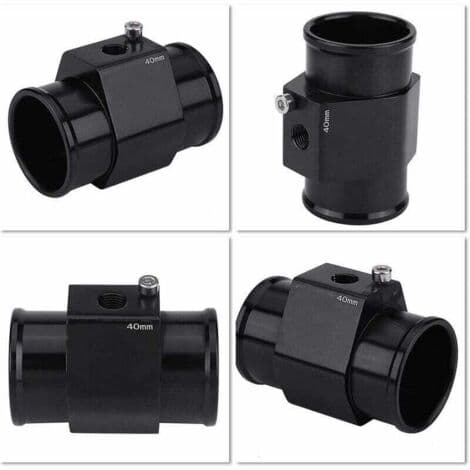 Water Temperature Sensor (40mm) Black, Car Water Temperature Gauge Hose Adapter, Temperature Sensor, Radiator Seal
