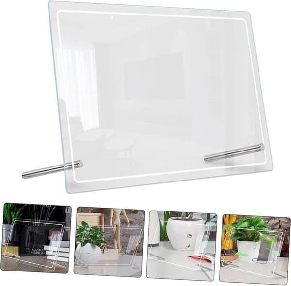 Akryl Dry Erase Skrivbordsbräda med 2st 7cm Pins Memo Skrivbräda