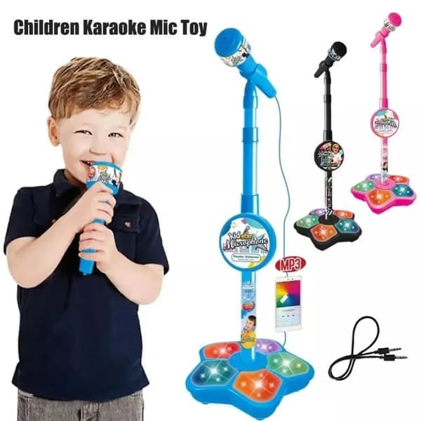 Karaokemikrofon for barn med stativ - rockende musikleke for gutter og jenter, perfekt bursdagsgave