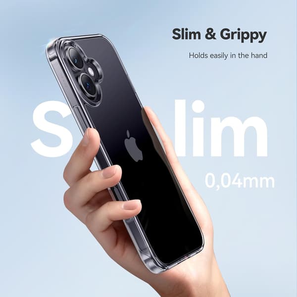 Crystal Clear Case Designed for iPhone 16, Shockproof Protective Phone Cover Thin Slim Case for iPhone 16, Transparent