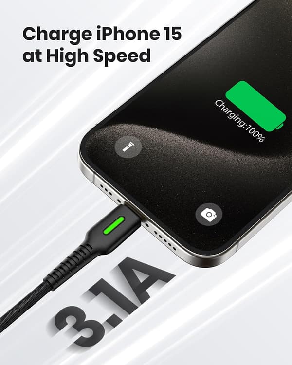 USB C Charging Cable, [3-pack, 2m] USB A to USB C Cable 3.1A Fast Charging, Braided Phone Charger Type C Cable