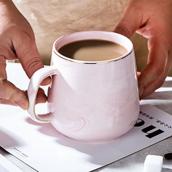 Porselenskaffekopper, keramiske kopper, marmorerte kopper, espresso