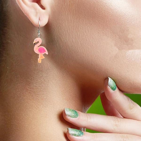 20 stk. Flamingo Resin Charms Sæt, Søde Rosa Rosarøde Dyrevedhæng til DIY Smykkefremstilling