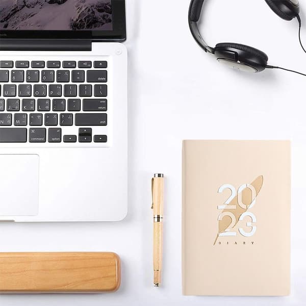 Planner 2023 - Contact and Note Pages, 12 Months Daily, Yellow
