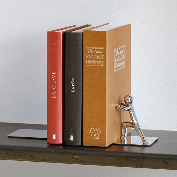 Creative Kung Fu Metal Frame Bookends with Clips (2 pieces)