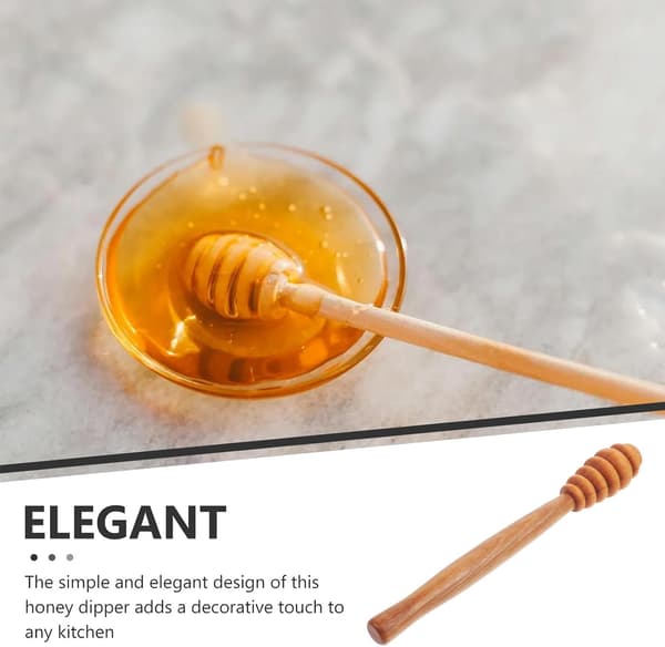 Tre Honningkrukke Rørestang Honningblander Ergonomisk Form Enkel og Elegant Design Glatt