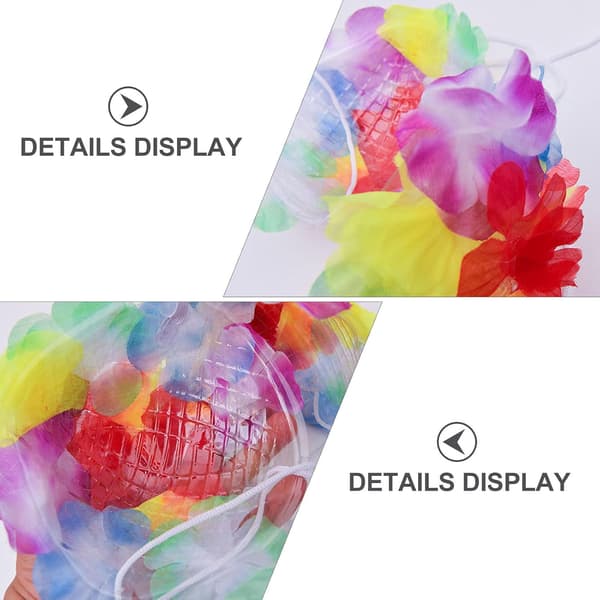 5 stk. Hula Bikini Toppe Kostume Hawaii Hibiscus Blomst til Kvinder