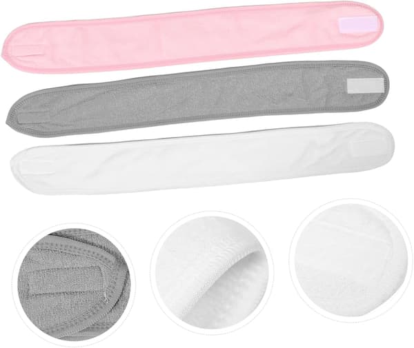3 stk. pandebånd til ansigtsvask makeup pandebånd skridsikker tape til ansigtsvask makeup påføring