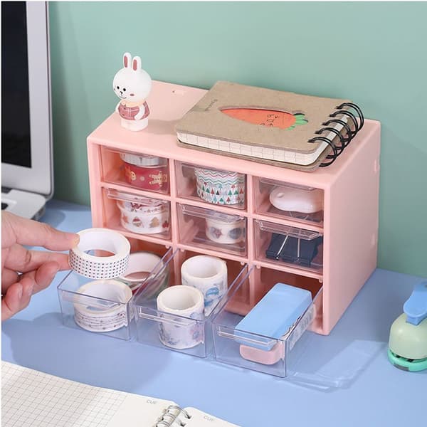 With removable mini drawer for your desk in white