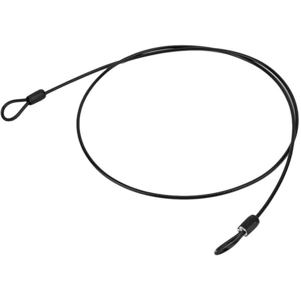 Looped Stainless Steel Security Cable, Anti-theft with Loop for Bicycle and Motorcycle (Black)