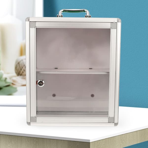Wall-mounted first aid cabinet, large capacity medicine cabinet with door panel and acrylic material