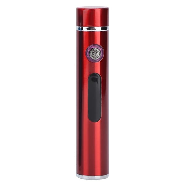 Bærbar USB elektrisk lighter, vindtæt, LED, rød, til grill og køkken