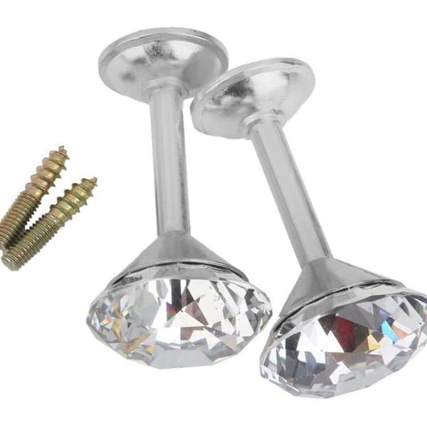 2 st diamant gardin draperidraperi upphängningsband dörr vägg tofs krokar vägg KLB