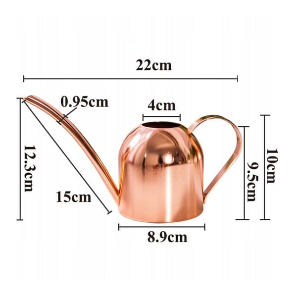 Vandkande i rustfrit stål til vanding af have, blomster og planter, 500 ml (A)