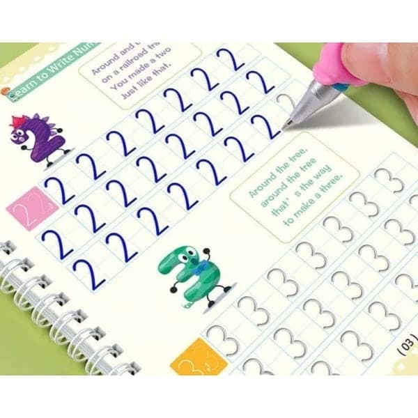 Reusable Writing Practice Book - 4 in 1 Set Multicolor