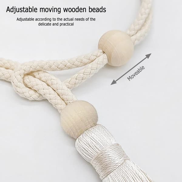 Curtain Holders - 4 Pieces - Curtain Tiebacks - Curtain Hooks - Curtain Ropes - Curtain Clips - Curtain Straps - Curtain Knobs - White
