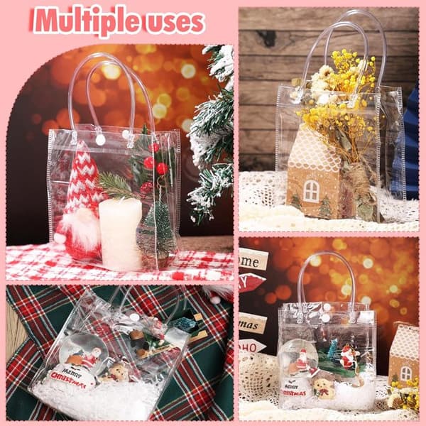 transparent tygväska, PVC-väska, liten transparent väska, presentpåse