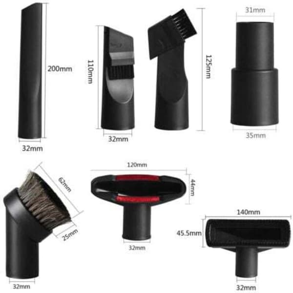 6-piece Vacuum Cleaner Accessory Set - Vacuum Cleaner Nozzle - Universal Vacuum Cleaner Brush