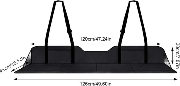 Non-inflatable Car Mattress - Back Seat Mattress, Foldable and Comfortable Design, Expands Trunk Space, Comes with a Practical Storage Bag. black