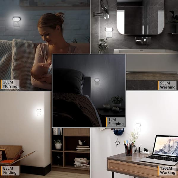 2-pack Motion Activated Night Light, LED Night Lamp Super B