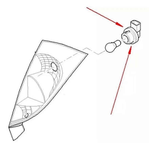 2 pcs Stop Light Lamp Bulb Holder Socket 4425186 for Focus MK1 MK2 XFM500010
