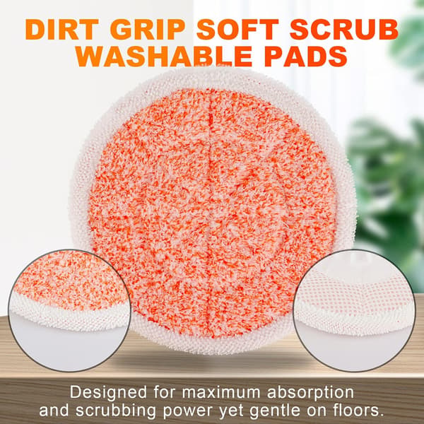 6 stk (Oransje ny) S6002UK Dampmopp Pads Kompatible med Shark S