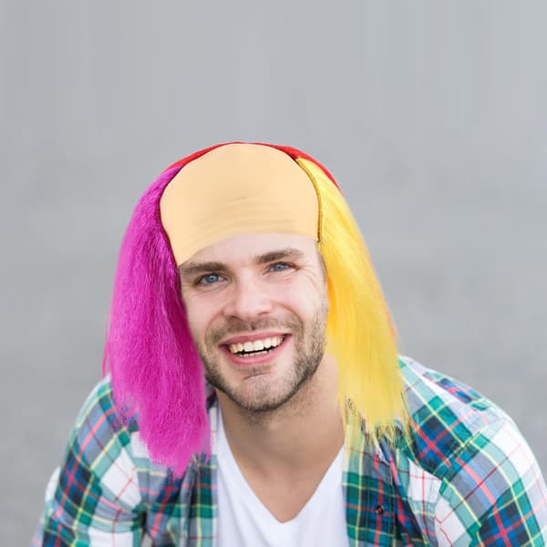 Halloween farverige festhår til kvinder og mænd, Cosplay