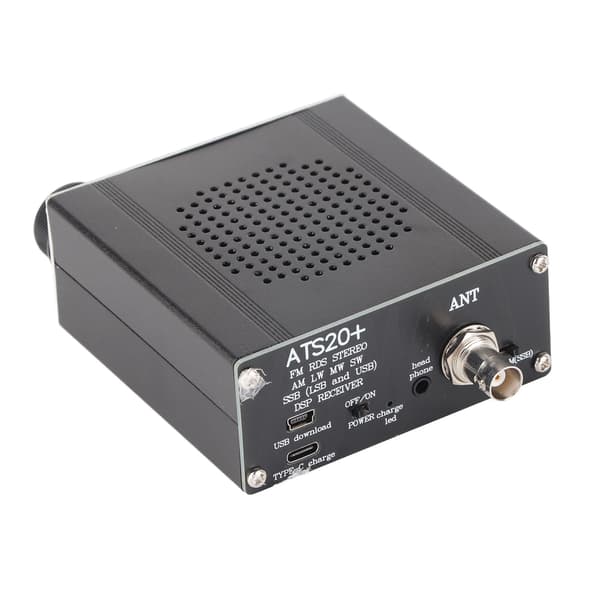 Fullbåndsradiomottaker AM LW MW SW SSB LSB USB Skanner Bærbar med Antenne ATS‑20+ Si4735