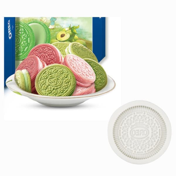 Silikone Oreo kageform, køkkenbage chokoladefondantform, hvid, one size passer alle.
