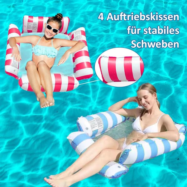 Floating Inflatable Hammock, 4-in-1 Multifunctional Lounge Chair