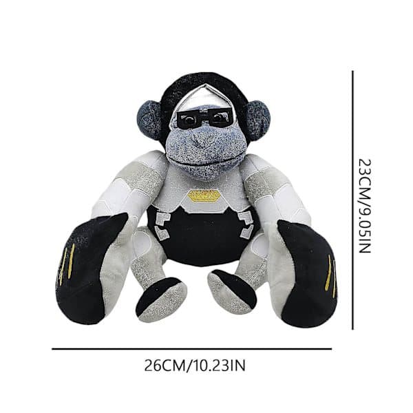 Söt Overwatch Winston Gorilla Plyschleksak för Barn Gosedjur Present 26cm