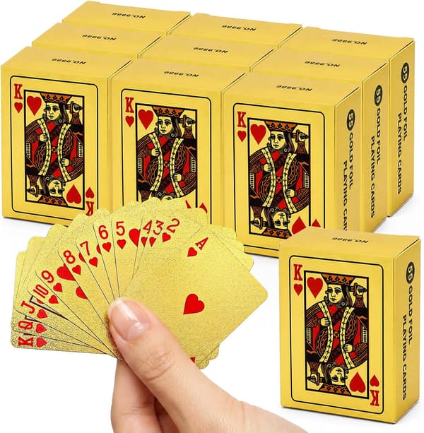 10 pakker mini-spillekort, 3,8 x 5 cm små pokerplastkort