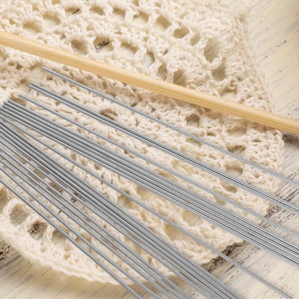 10 st rostfria stålstift för stickbräda stickning och virkningstillbehör 2x200 mm