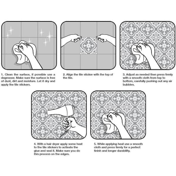 Tapet - PVC Självhäftande Kakeldekor - 24-pack (20x20 cm)
